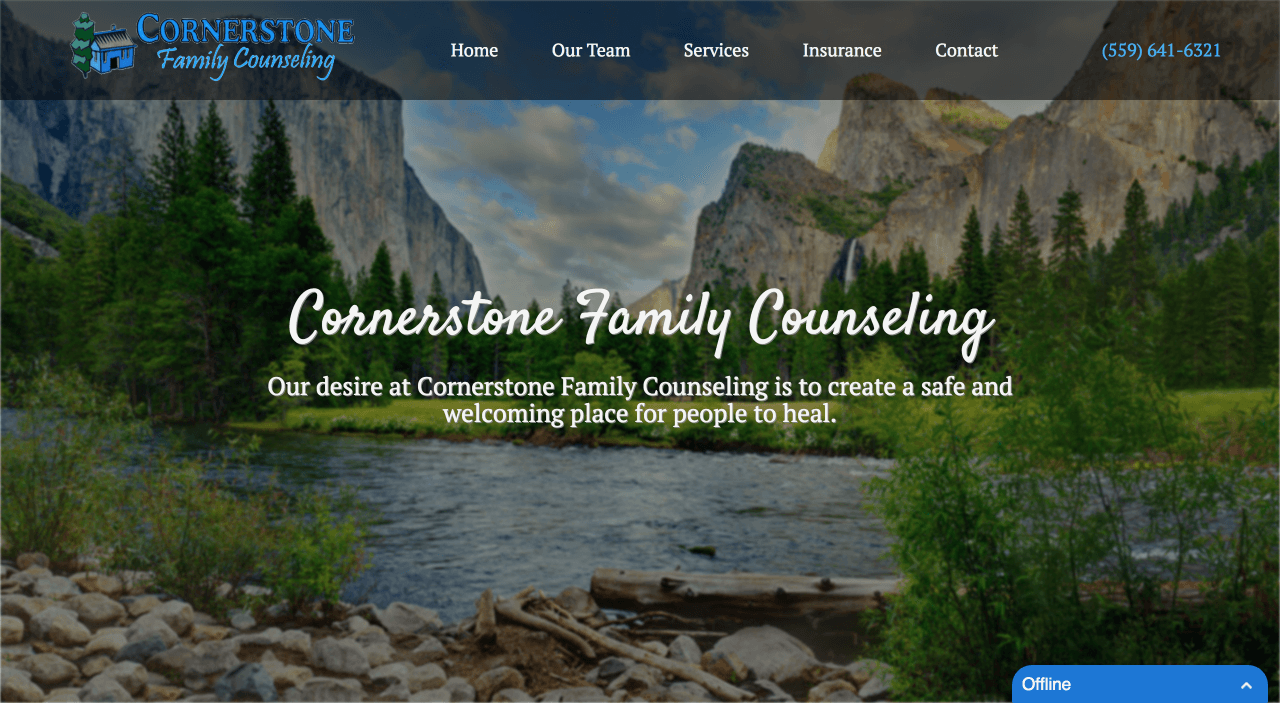 Cornerstone Family Counseling Site Image Preview